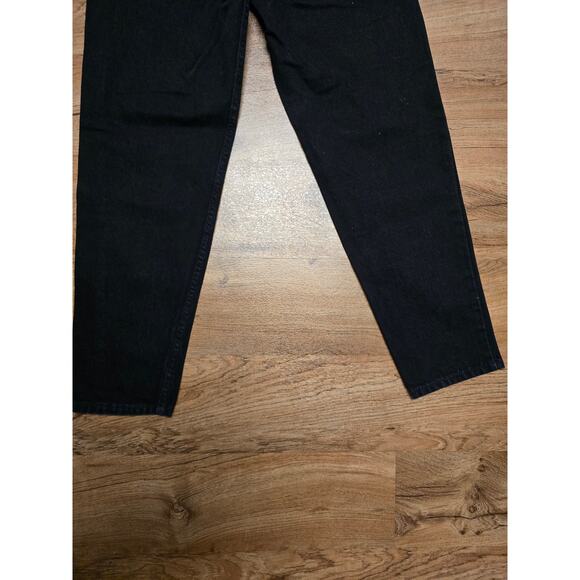 Vintage Levi's 501 Womens Jeans 9 Short Black Dark Wash Relax Fit Tapered Leg - Picture 5 of 13